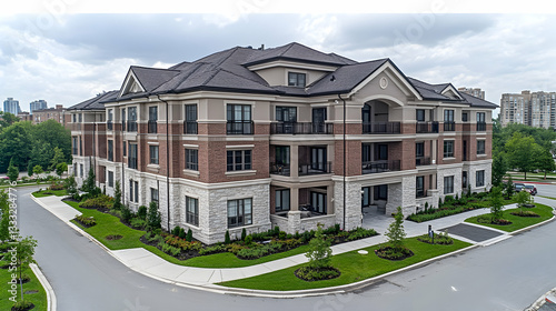 Luxury Apartment Building Aerial Photo