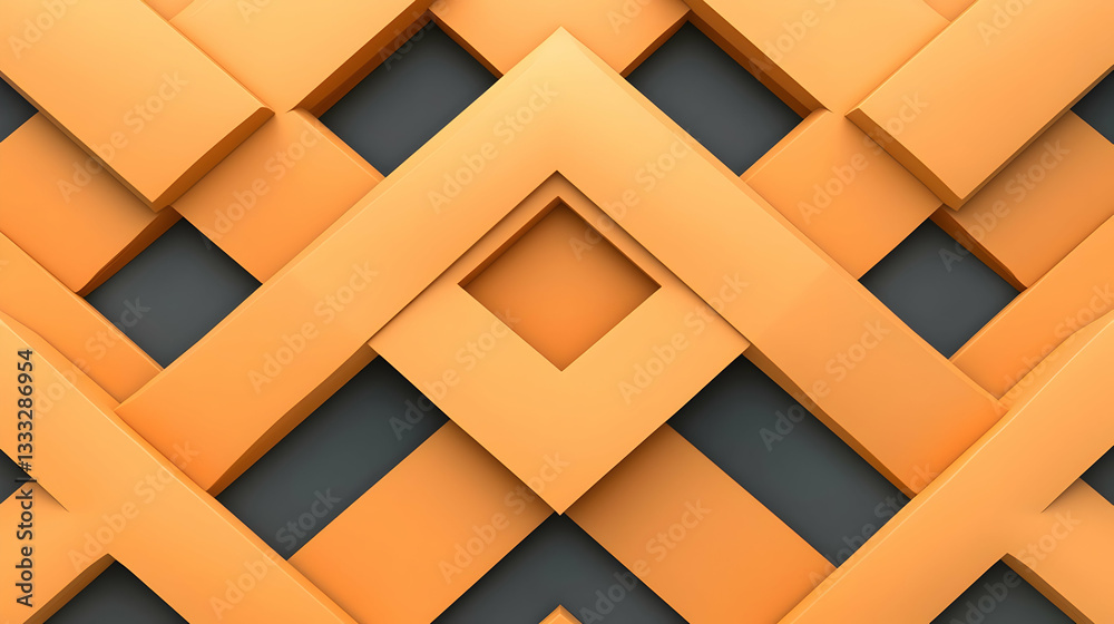 Abstract Geometric Pattern with Intersecting Orange and Gray Shapes Abstract Geometric Pattern with Intersecting Orange and Gray Shapes