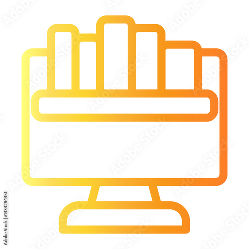 online library Line Gradient Icon