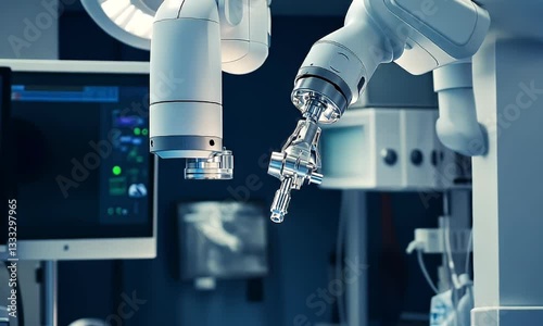 Robotic surgery in operating room