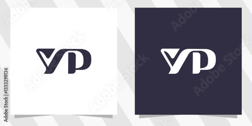 letter vp pv logo design vector