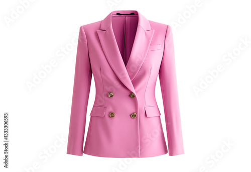 Stylish pink blazer isolated on transparent background