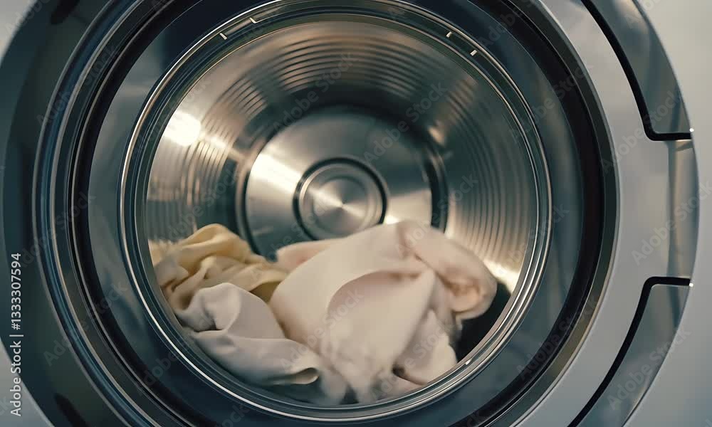 Washing machine with white clothes Washing machine with white clothes