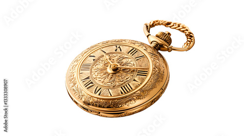 Golden Vintage Pocket Watch png