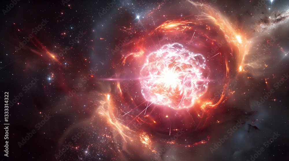 Fototapeta premium A cosmic explosion, probably of a star or nebula