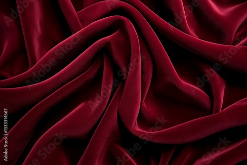 Crimson Velvet Drape for Luxurious Texture.