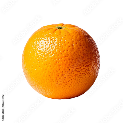 PNG of Fresh orange on a white background showcasing its vibrant color and healthy appeal
