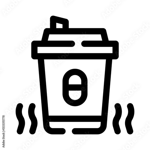 Coffee cup line icon