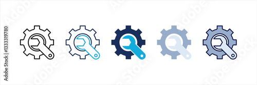 Technical Setup Multi Style Icon Set