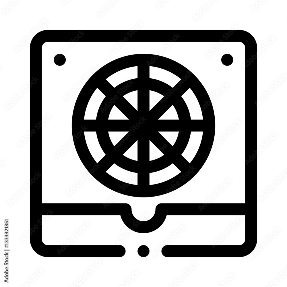 Pizza box line icon