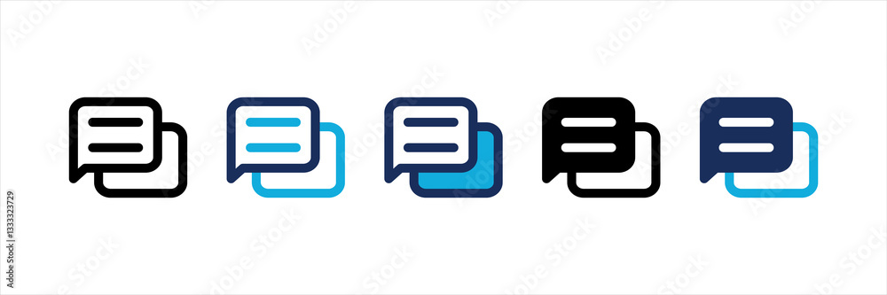 Messages Multi Style Icon Set