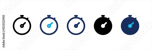 Stopwatch Multi Style Icon Set