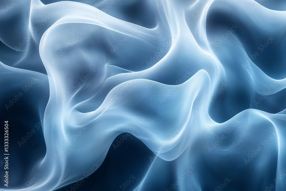 Fototapeta premium line art bending white on blue background