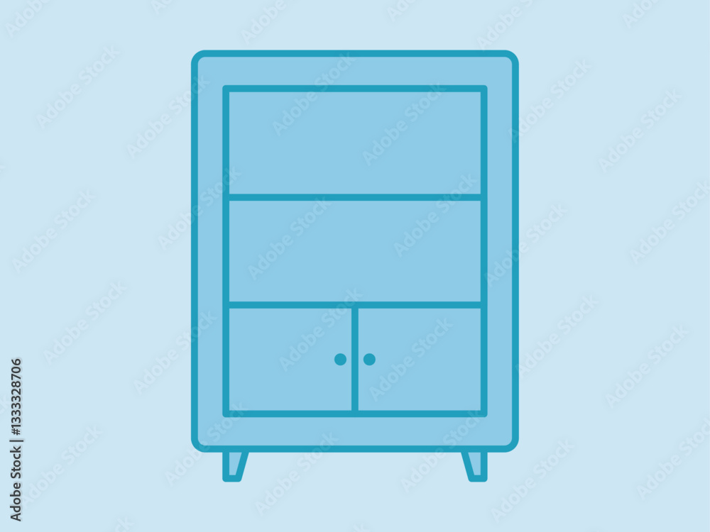 Bookshelf icon. Furniture and Interior vector icon concept. Simple vector line icon. Bookshelf icon. Furniture and Interior vector icon concept. Simple vector line icon.