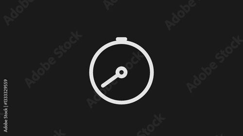 A stopwatch clicks and starts counting, symbolizing time, speed, and precision