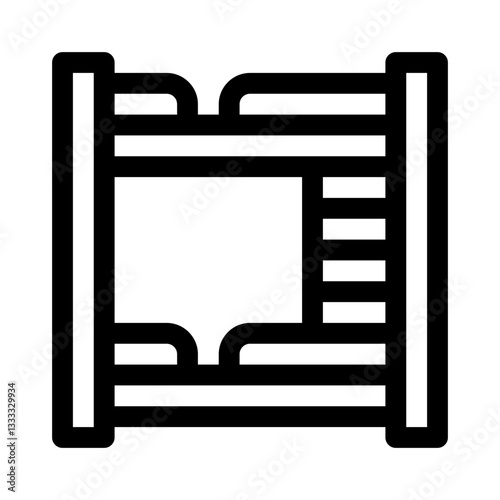 Bunk bed line icon