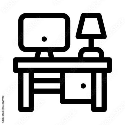 Desk line icon