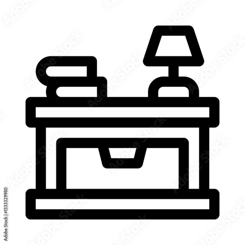 Nightstand line icon