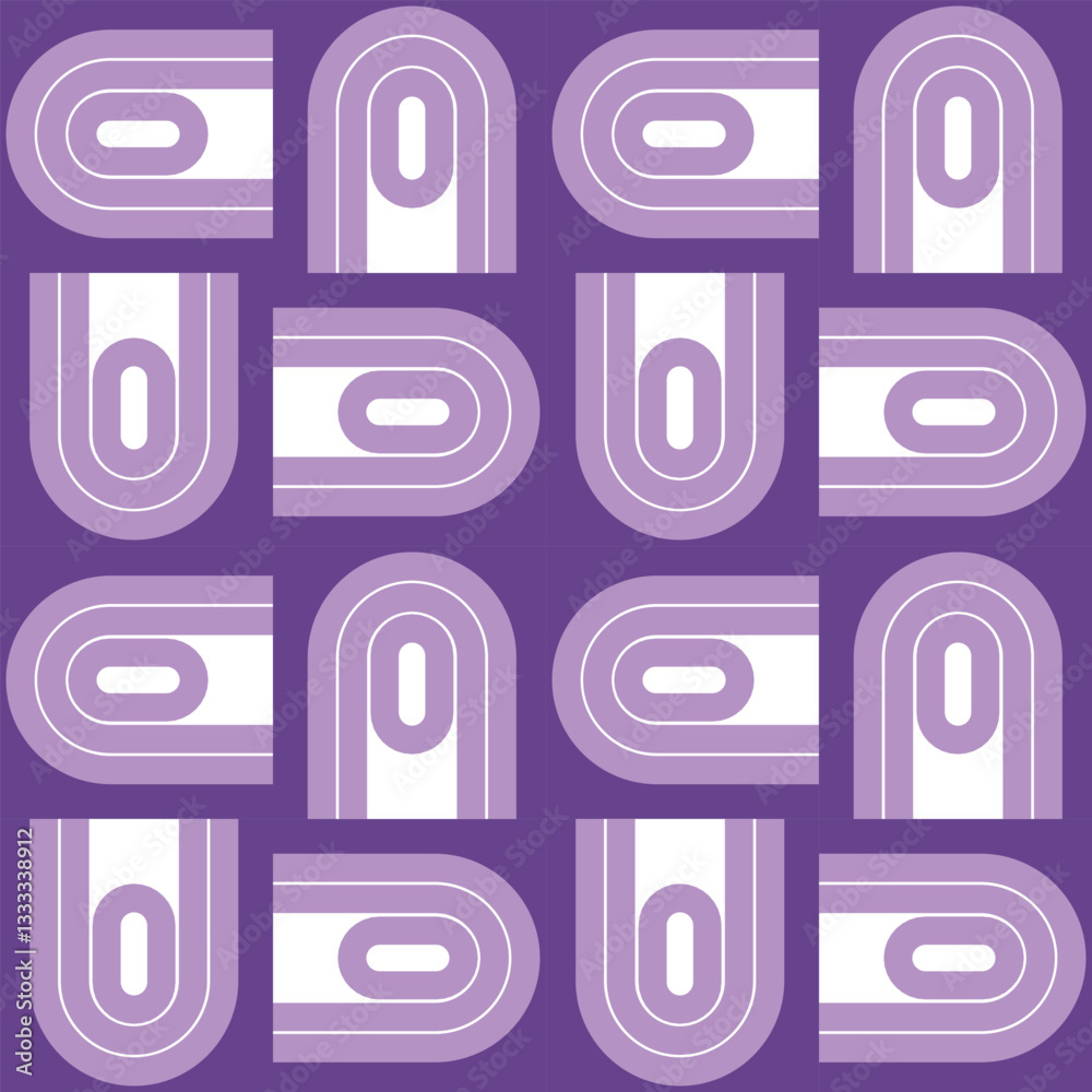Abstract Geometric Patterns in Shades of Purple – Modern Vector Background