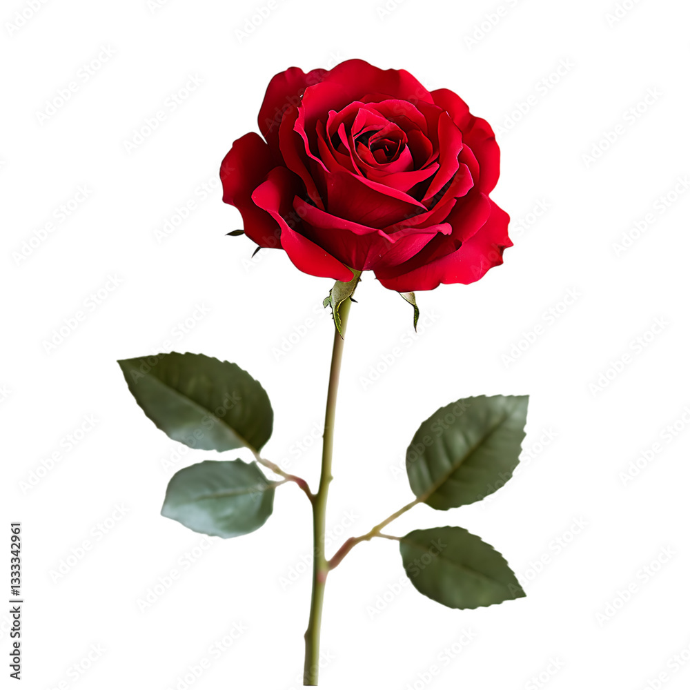 Obraz premium red rose isolated on white