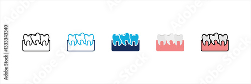 Misaligned Multi Style Icon Set