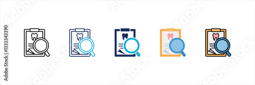 Diagnostic Multi Style Icon Set