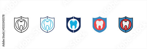 Dental Protection Multi Style Icon Set
