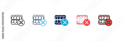 Malocclussion Multi Style Icon Set