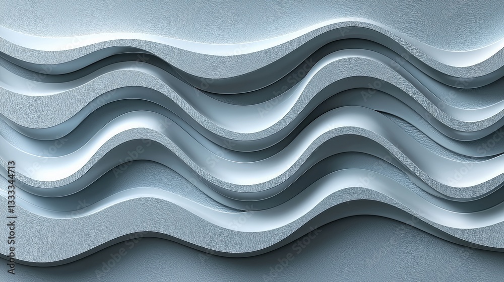 Fototapeta premium Elegant Flowing Waves in Soft Light Creating a Calming Abstract Background Design