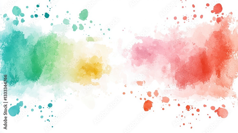 Obraz premium Abstract Watercolor Rainbow Background