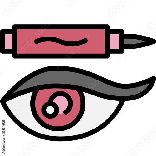 eyeliner filled outline icon