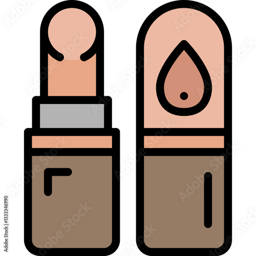 lip balm filled outline icon