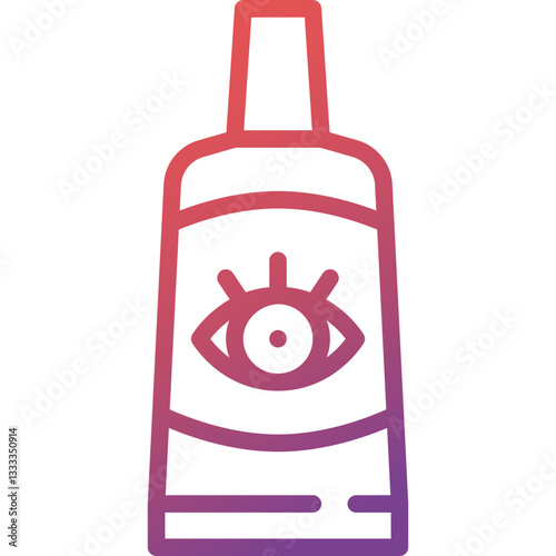 eye cream gradient line icon