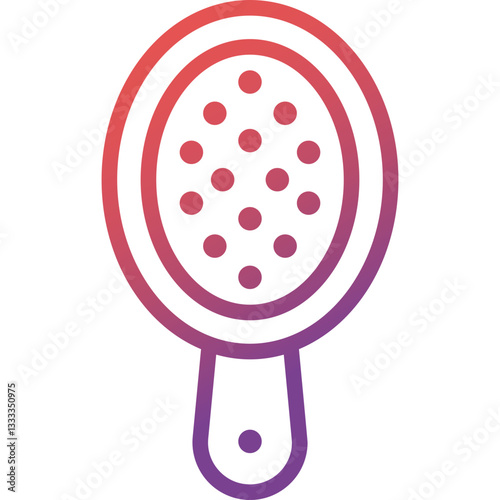 hairbrush gradient line icon