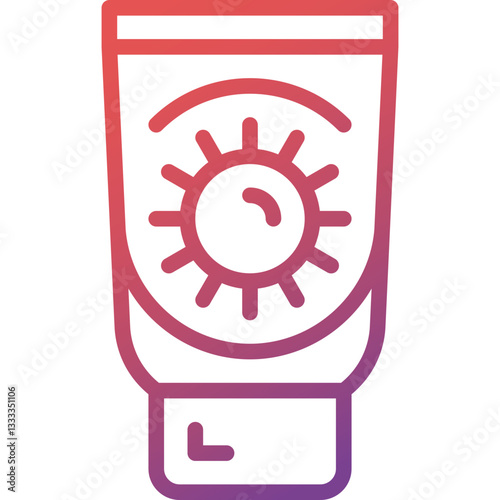 sunscreen gradient line icon