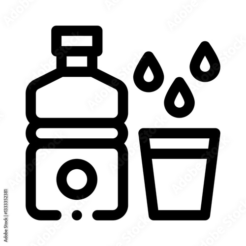 Bottle line icon