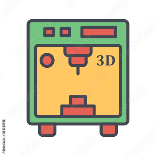3D Printer Vector Icon