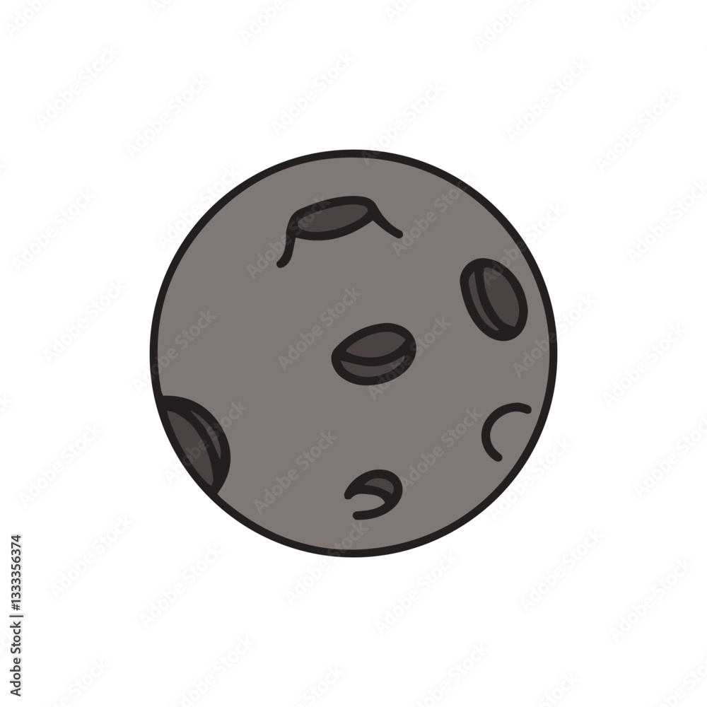 Obraz premium kawaii planet dooles element isolated on white background