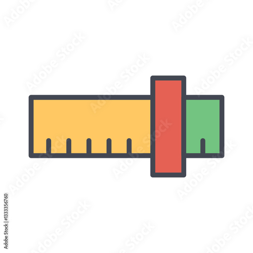 Slide Rule Vector Icon