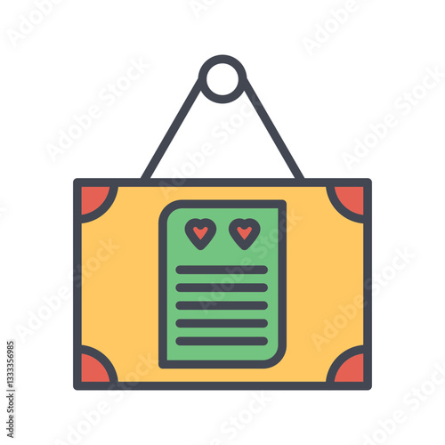 Love poem in a frame Vector Icon