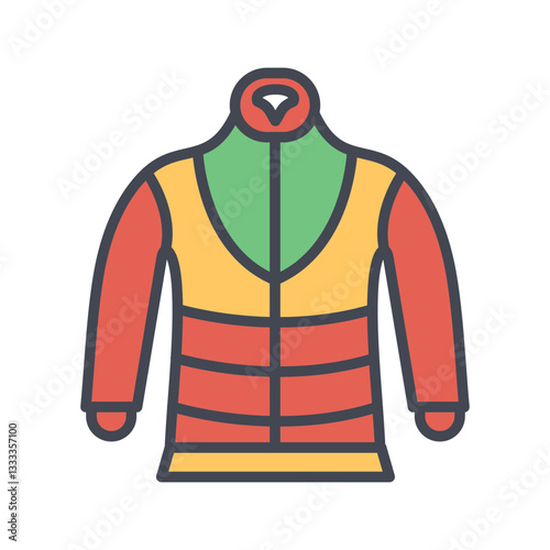 Insulated jacket Vector Icon