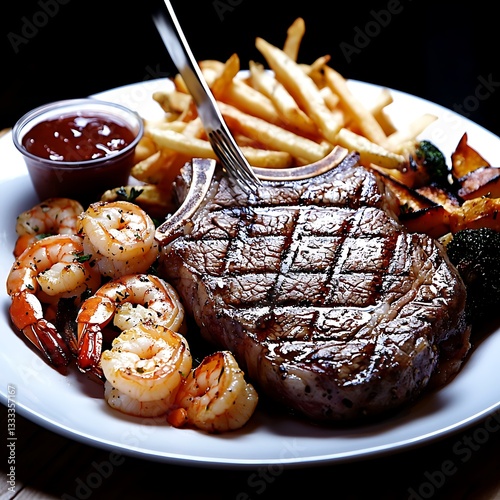 Juicy Steak Dinner for Restaurant Table.