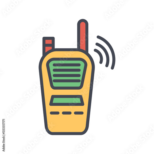 Hand crank radio Vector Icon