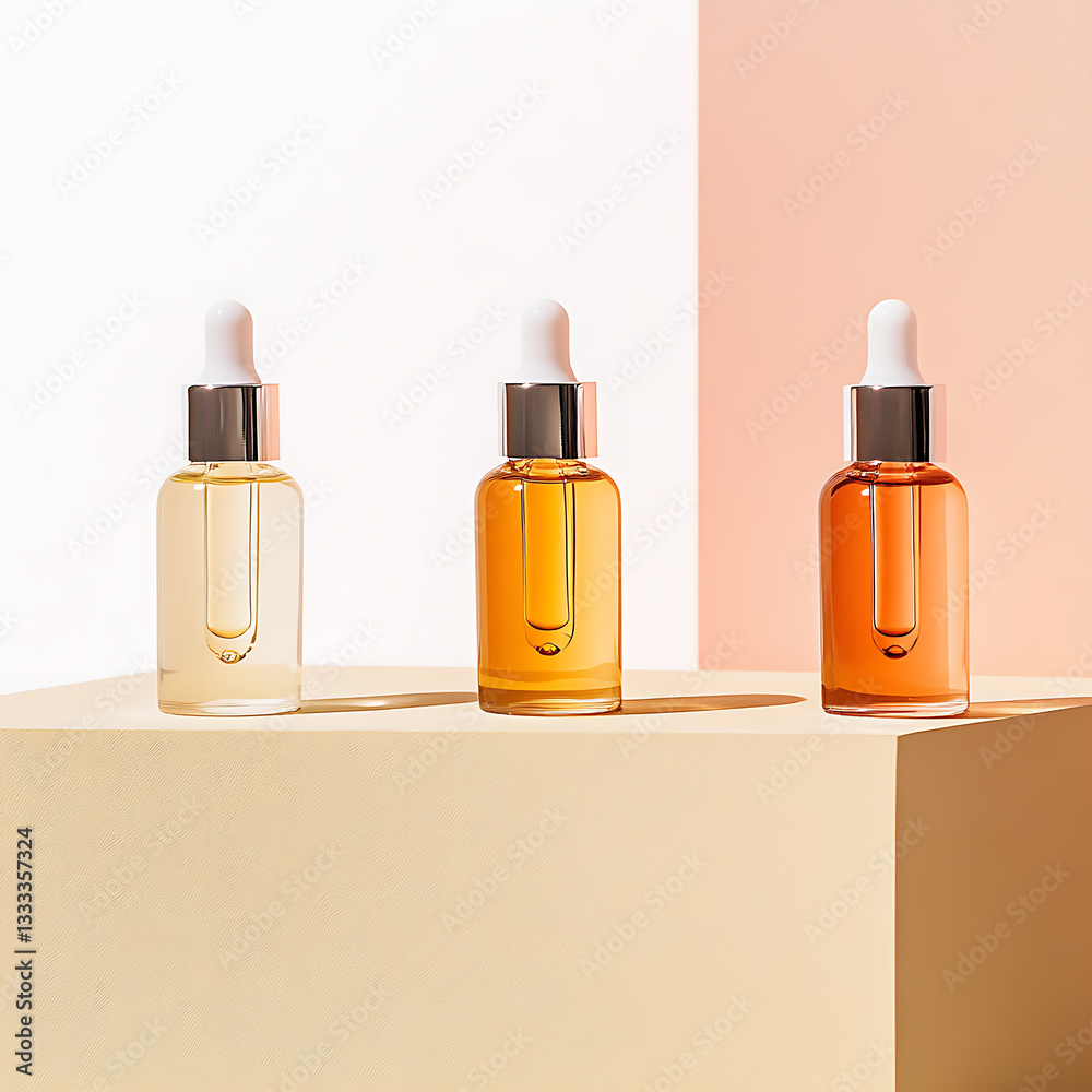 Captivating serum bottles display minimalistic studio product photography clean aesthetic top view beauty concept Captivating serum bottles display minimalistic studio product photography clean aesthetic top view beauty concept