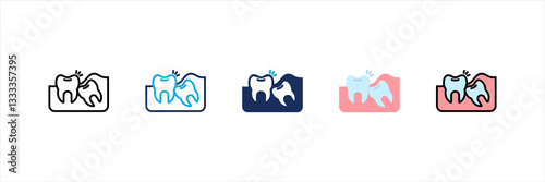 Wisdom Tooth Multi Style Icon Set