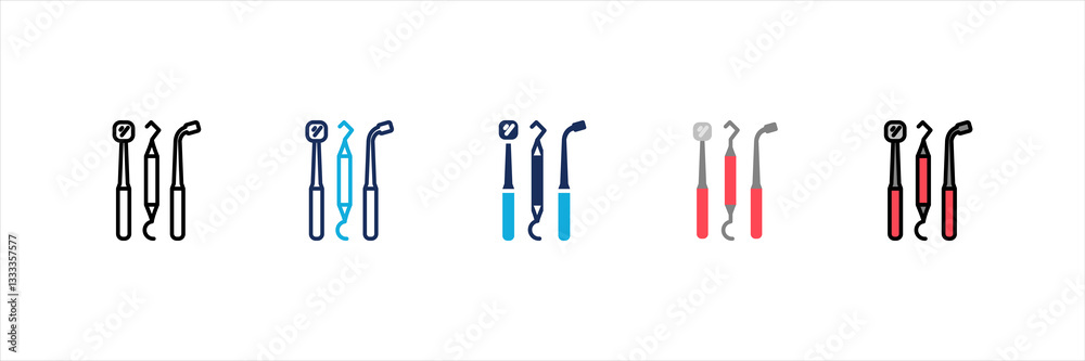 Dentist Tools Multi Style Icon Set Dentist Tools Multi Style Icon Set