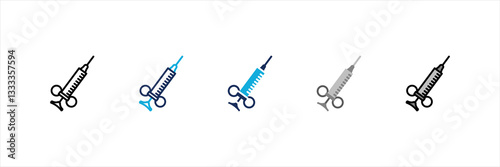 Syringe Multi Style Icon Set