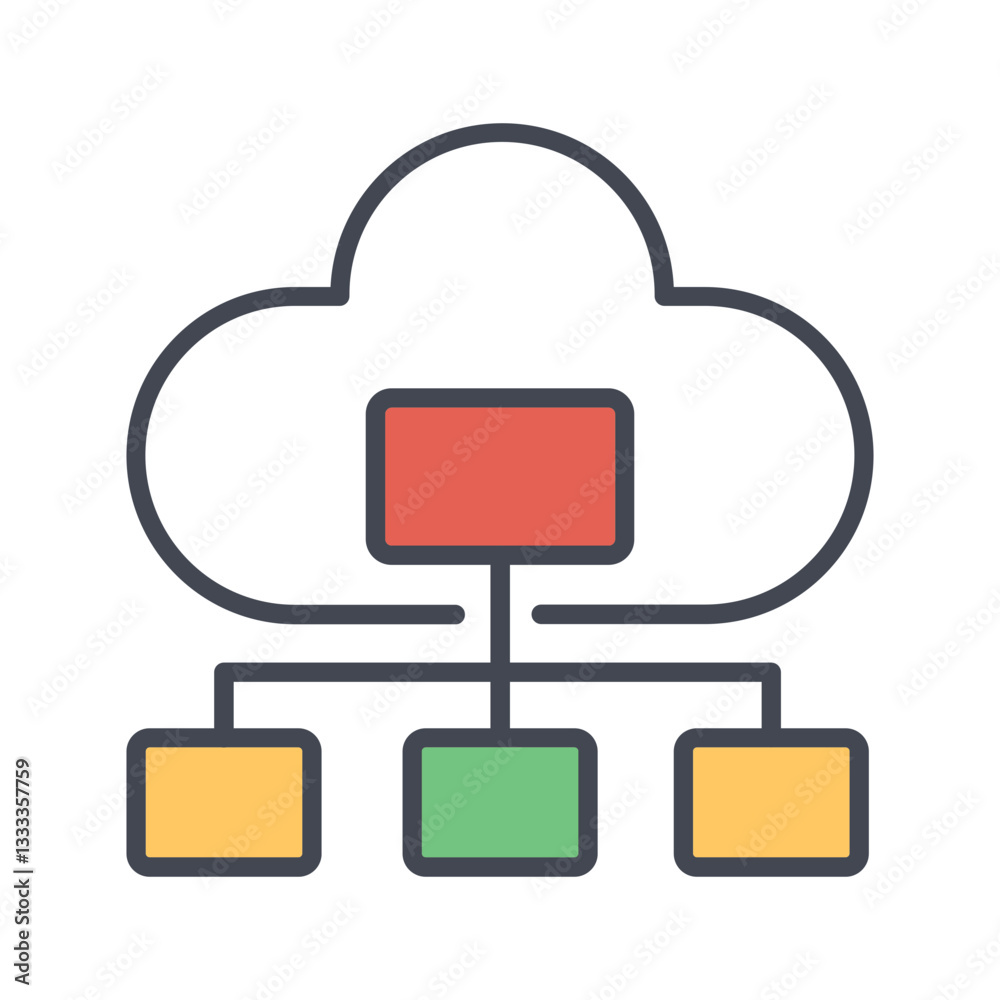 Cloud Governance Vector Icon Cloud Governance Vector Icon