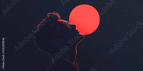 design, illustration, symbol, business, text, concept, sign, sky, moon, night, sunset, landscape, mountain, star, nature, silhouette, sunrise, space, sun, light, clouds, planet, desert, stars, dark, t