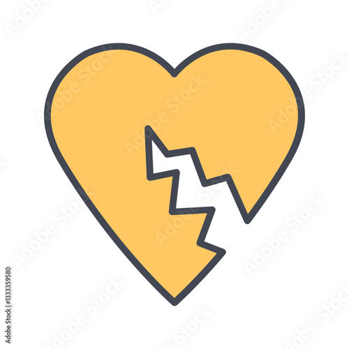 Broken Heart Vector Icon